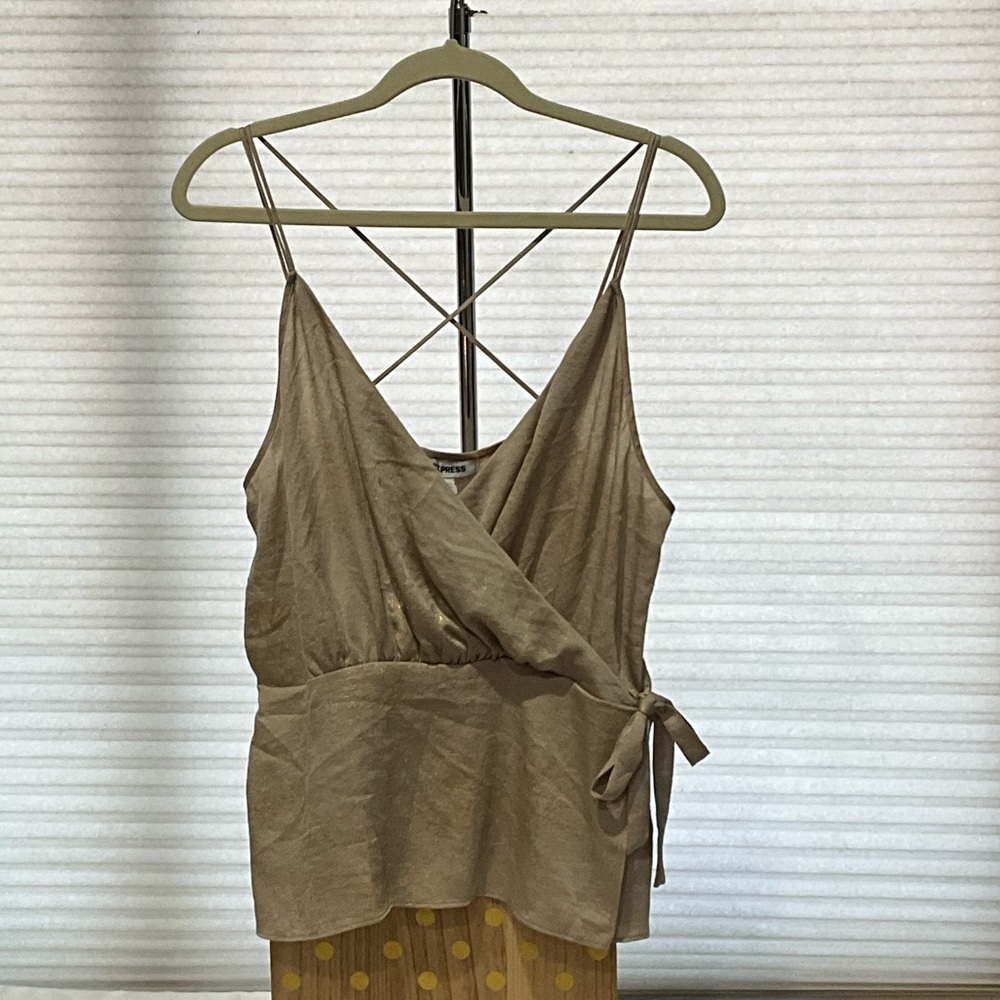 Express Tan Wrap Camisole
